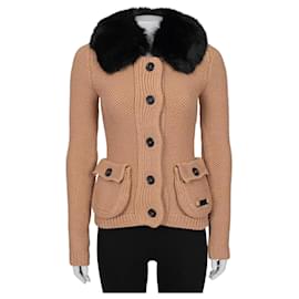 Burberry brauner Wollcardigan mit abnehmbarem Kragen
Sz.XS gebraucht