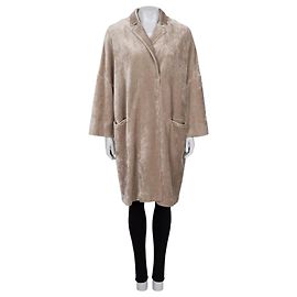 Brunello Cucinelli Beige Samt-Cardigan mit Druckknöpfen - IT 42/M Gebraucht