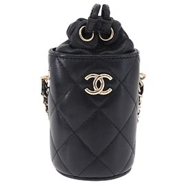 Chanel Drawstring Bucket with Chain Quilted Lambskin Mini