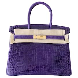 Hermès Birkin 30 in coccodrillo viola