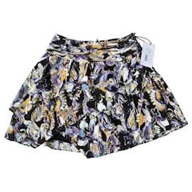 Falda corta con volantes estampada IRO