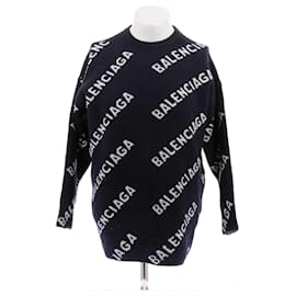 Balenciaga Marineblauer Pullover mit Logo