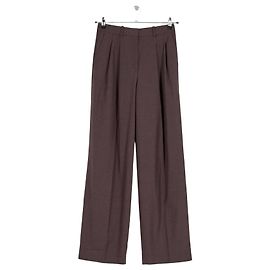 Theory Pantaloni in lana marroni