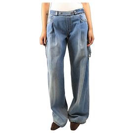 Ermanno Scervino Combat-Jeans blau - size UK 8