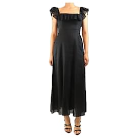 Zimmermann Schwarzes Leinen-Midikleid - Größe UK 10