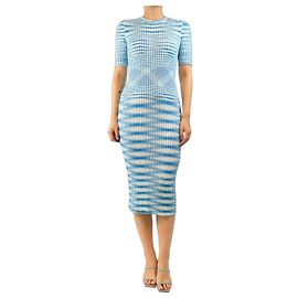 Missoni Abito midi in maglia a coste blu - size UK 12