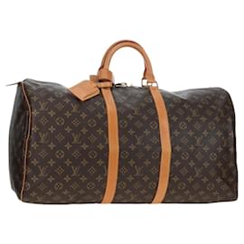 LOUIS VUITTON Monogram Keepall 55 Boston Bag M41424 LV