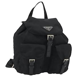 PRADA Rucksack Nylon Black Silver