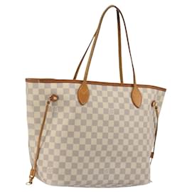 LOUIS VUITTON Damier Azur Neverfull MM Tote Bag N41605 LV