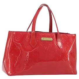 LOUIS VUITTON Monogram Vernis Wilshire PM Hand Bag Rose Pop M93643