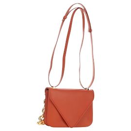 BOTTEGA VENETA Bolso de hombro Mount Chain Piel 2way Naranja Oro