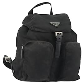 PRADA Rucksack Nylon Black Silver
