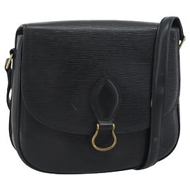 LOUIS VUITTON Epi Saint Cloud GM Shoulder Bag Black M52192 LV