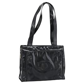 CHANEL Tote Bag Charol Negro Oro CC