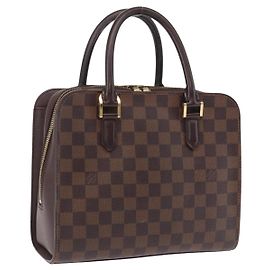 LOUIS VUITTON Damier Ebene Triana Hand Bag N51155 LV