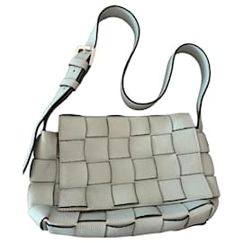 Autre Marque Borsa a tracolla Ripani in pelle intrecciata blu pallido