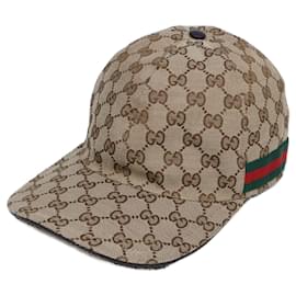 Cappello Gucci in tela GG beige