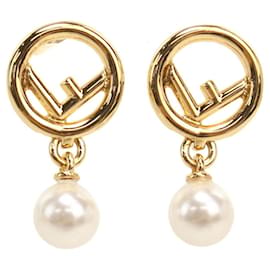 Orecchini Fendi Gold Stud Earrings 8AH432 F