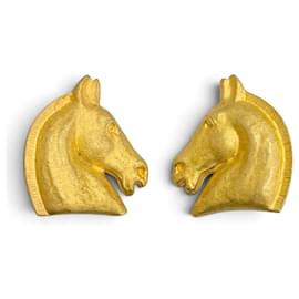Hermès Orecchini a clip HERMES Vintage Cheval Horse Head