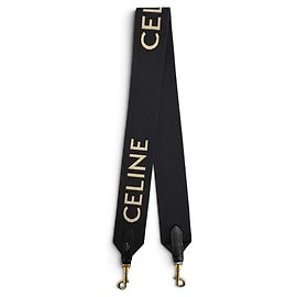 Céline Tracolla in tela e pelle jacquard logo Celine