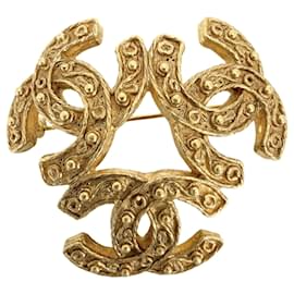Chanel Brosche Gold und Weiß
