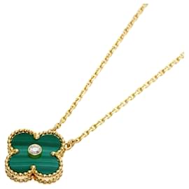 Colar Van Cleef & Arpels Vintage Alhambra Malaquita e Diamantes