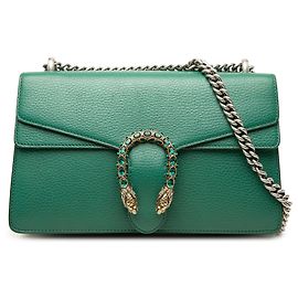 Borsa a tracolla Dionysus in pelle verde Medium Gucci