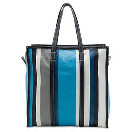 Balenciaga Borsa Shopper Satchel Bazar in pelle di agnello blu M