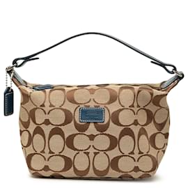 Coach Brown Mini Signature Canvas Hobo