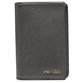 Prada Black Saffiano Bifold Card Holder