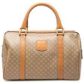 Céline Borsa Boston Celine Beige Macadam in tela rivestita