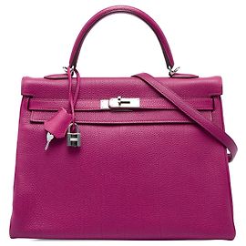 Hermès Purple Togo Kelly II Retourne 35