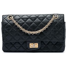 Chanel Black Quilted Aged Calfskin Reissue 2.55 Double Flap 225