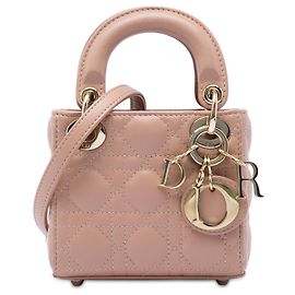 Dior Brown Micro Lambskin Cannage Lady Dior