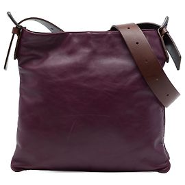 Borsa a tracolla Bottega Veneta in nappa viola con rifiniture Intrecciato
