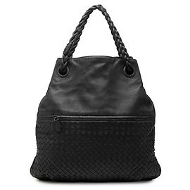Borsa Tote Julie Bottega Veneta in nappa intrecciato nera