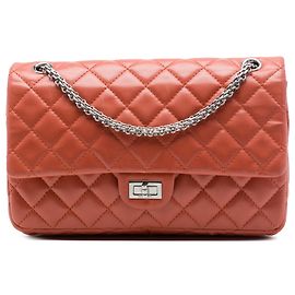 Chanel Orange Quilted Lambskin Reissue 2.55 Double Flap 226