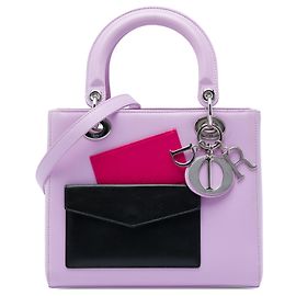 Dior Purple Medium Calfskin Pockets Lady Dior