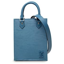 Louis Vuitton Blue Epi Petit Sac Plat