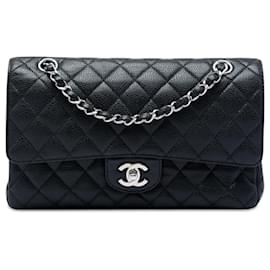 Chanel Black Medium Classic Caviar Double Flap