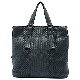 Borsa Tote Bottega Veneta Aurelio in Nappa Intrecciato grigio