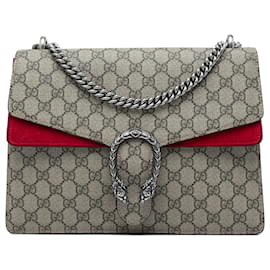 Borsa a tracolla Gucci Dionysus Medium GG Supreme Beige