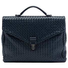 Borsetta Bottega Veneta in Nappa Intrecciato blu
