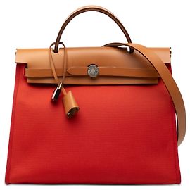 Hermès Orange Toile Herbag Zip 31