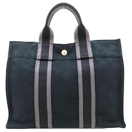 Hermès Black Canvas Fourre Tout PM