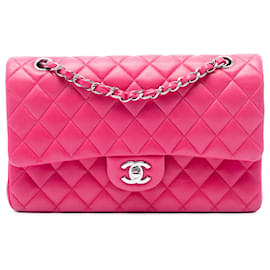 Chanel Pink Medium Classic Lambskin Double Flap