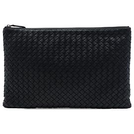 Clutch Bottega Veneta de Nappa Intrecciato negro