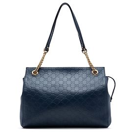 Bolso Tote Gucci Blue Medium Guccissima Soft Signature