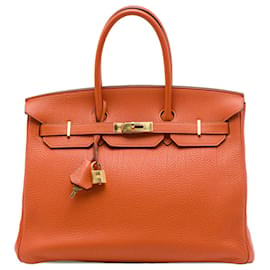 Hermès Orange Togo Birkin Retourne 35