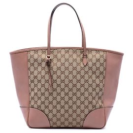 Borsa tote Bree Gucci in tela GG beige e pelle